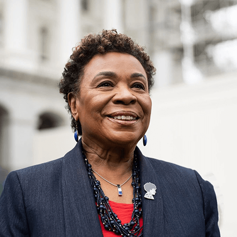Barbara Lee smiling